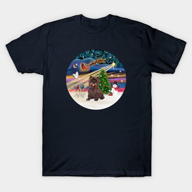 "Christmas Magic" with a Brindle Cairn Terrier T-Shirt by Dogs Galore and More